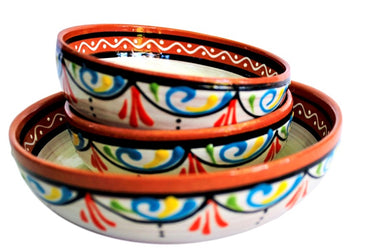 Terracotta White - Festive Dipping Set - Hand Painted From Spain